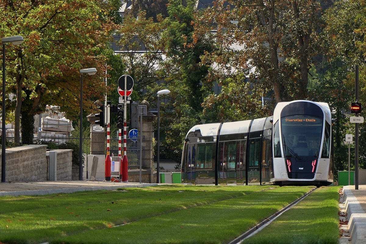 Die All�e des R�sistants et des D�port�s in Luxembourg-Ville Haute aus der Heuschrecken Pespektive gesehen. 28.08.2018 (Jeanny)