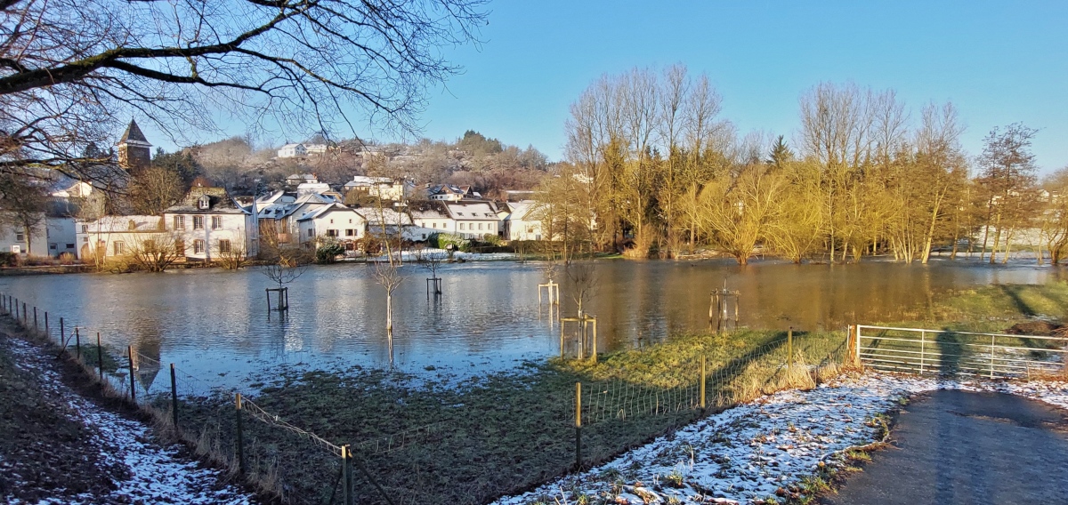 Hochwasser in Norden von Luxemburg. Wilwerwiltz 10.01.2025