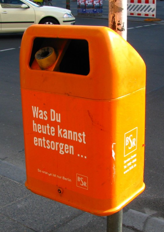 Serie Berliner M�lleimer II: Was du heute kannst entsorgen... - 2.April 2009