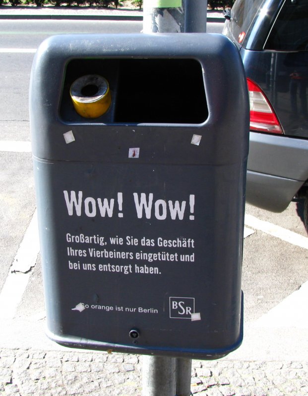 Serie Berliner M�lleimer IV: Wow! Wow! - 2.April 2009
