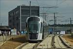 Tram 102 vor dem Betriebsgel�nde der Lux Tram abgestellt, 23.09.2017 Tag der offenen T�r.