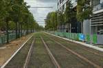 Impressionen der Stra�enbahnbaustelle auf dem Plateau du Kirchberg.