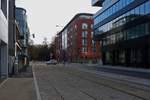 Blick von der  St�replaz  in die Avenue Emile Reuter in Richtung Haltestelle Hamilius in der Stadt Luxemburg.