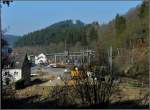 Aussicht auf den Bahnhof von Clervaux am 04.03.2011.
