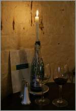 Beim Kerzenlicht im Covent Garden genie�en wir gerne eine Schl�ckchen Wein.