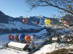 Internationales Heissluftballon Treffen in Ch�teau d'Oex.