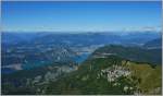 Wunderbarer Ausblick vom Monte Generoso auf Lugano ,Tessiner-, Walliser- und ganz rechts B�nderalpen.