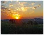 Sonnenuntergang am 26.08.2013 bei Lichtenhain (Sebnitz) im Elbsandsteingebirge.